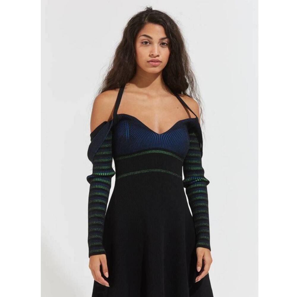 NWT OPENING CEREMONY Striped Flare Dress Size Medium - Picture 2 of 9